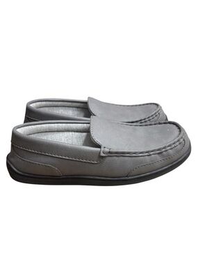 MY SLIPPERS Men's Leather Memory Moccasin Style Foam Slippers Size 9W (WIDE)